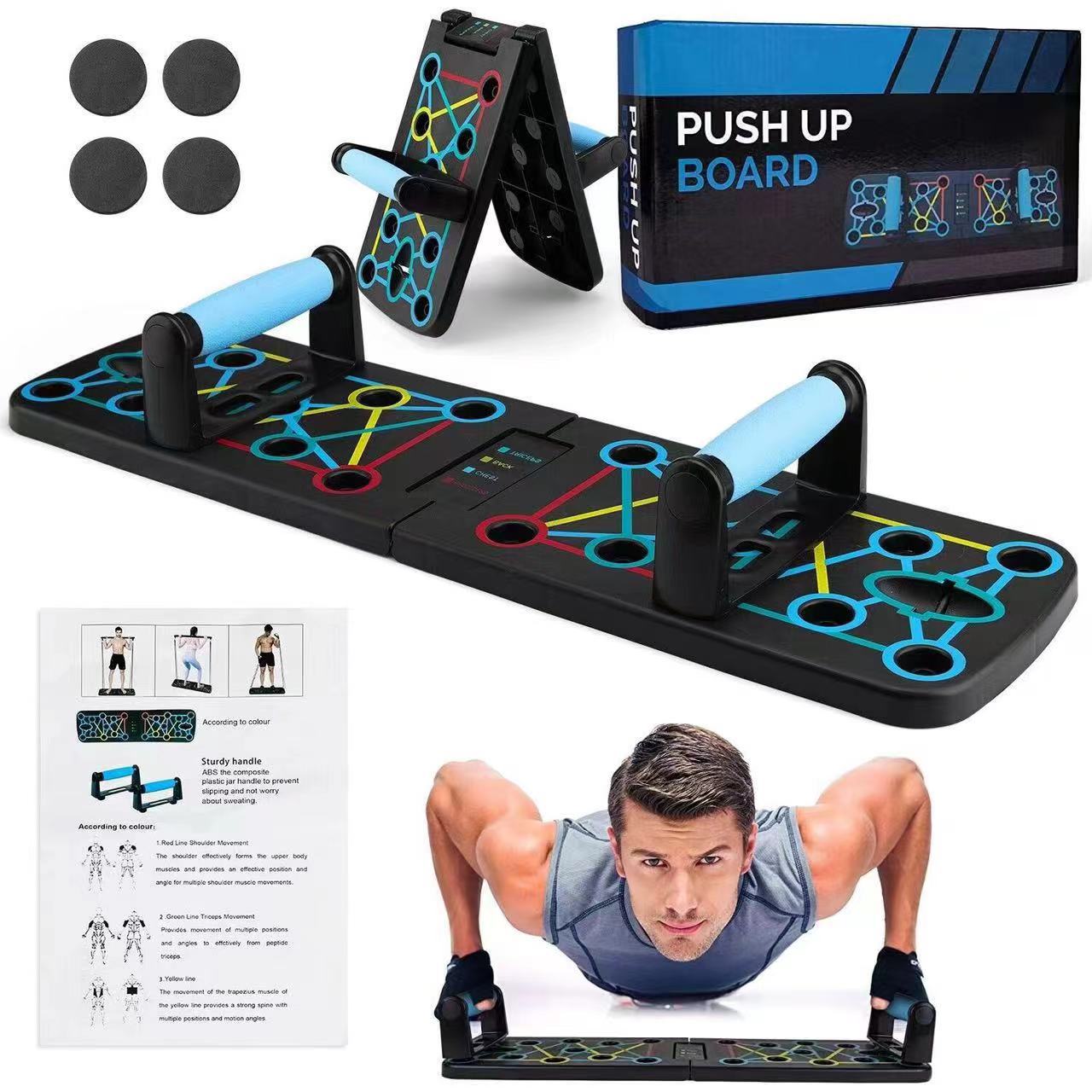 Push Up Board Foldable Multi Function - Set di tavole push-up multifunzionali portatili