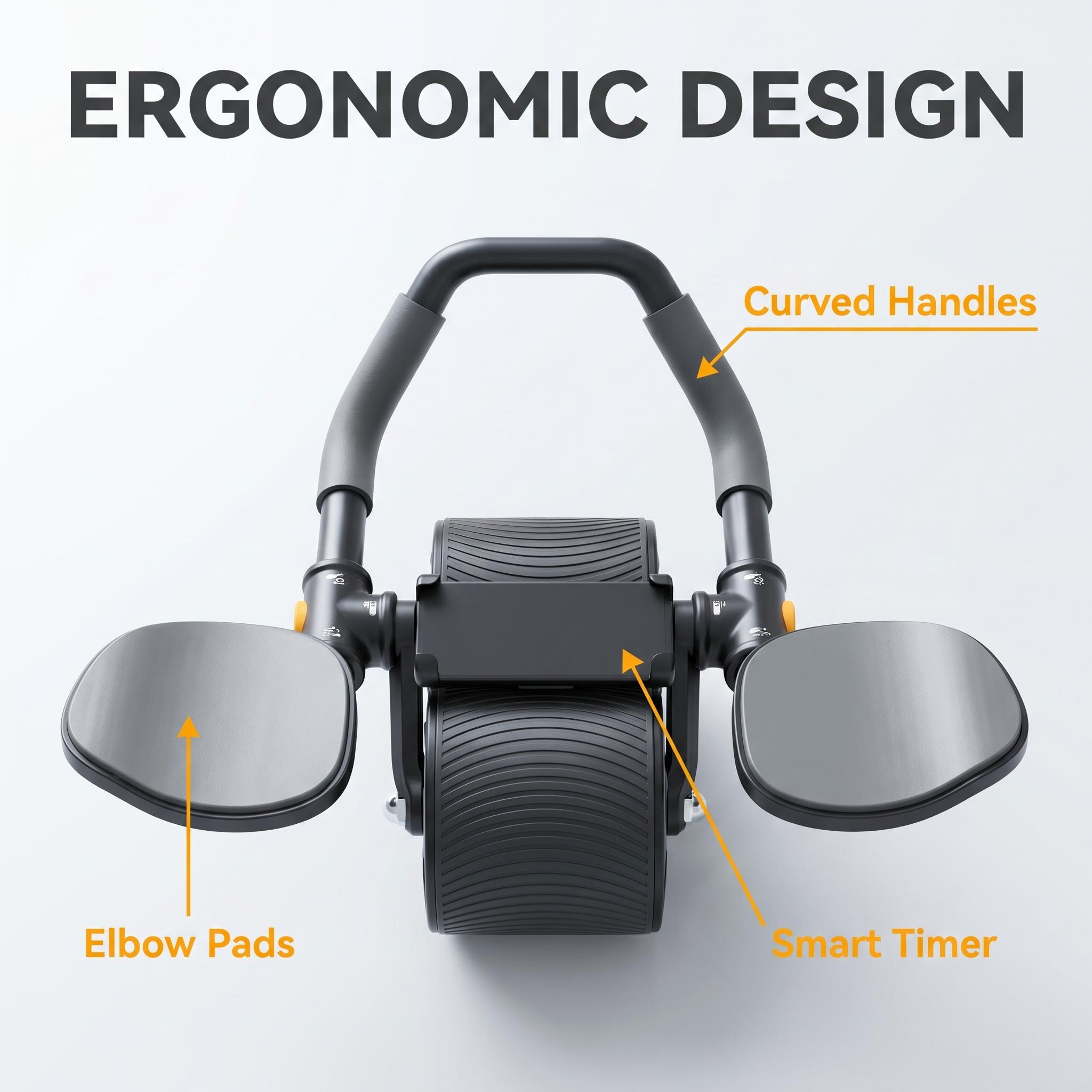 Ab Roller Wheel With Elbow Support - Rullo per Addominali 3 in 1