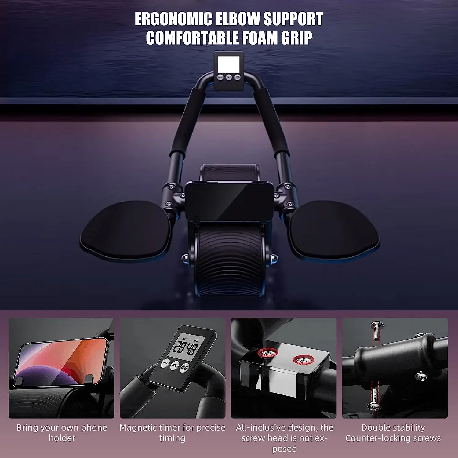 Rullo addominale con supporto  - Ab Roller Wheel With Elbow Support recensione e prezzo